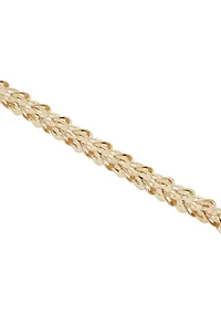 Solid Foldover Heart Bracelet in 10K Yellow Gold