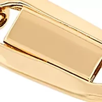 Hollow Figaro Chain with Bar Bracelet in 10K Yellow Gold