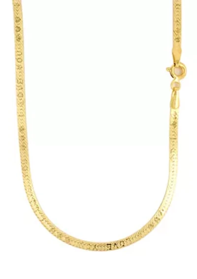 Herringbone Chain in 10K Yellow Gold