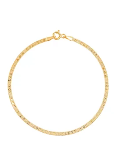 Herringbone Bracelet in 10K Yellow Gold