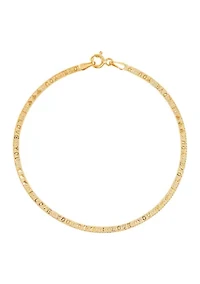 Herringbone Bracelet in 10K Yellow Gold