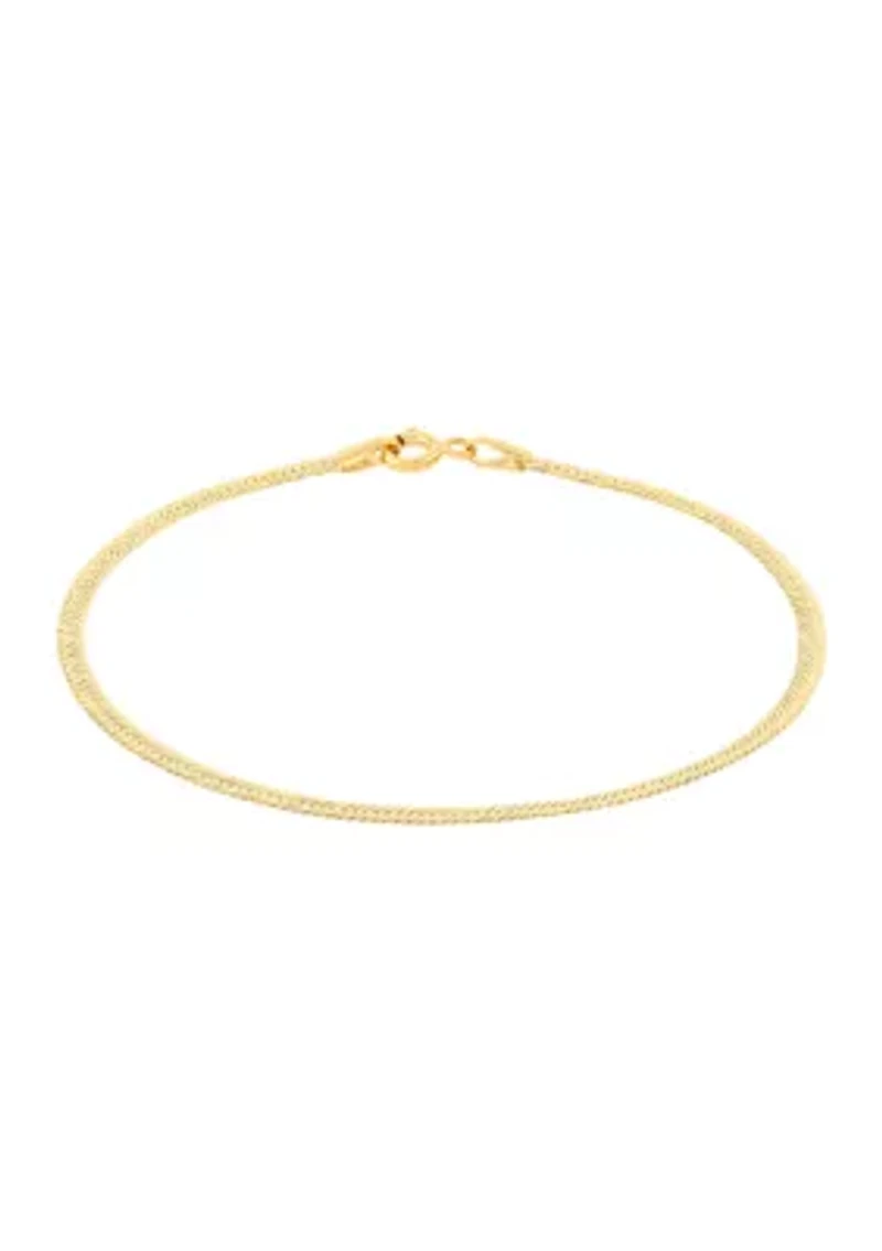 Herringbone Bracelet in 10K Yellow Gold