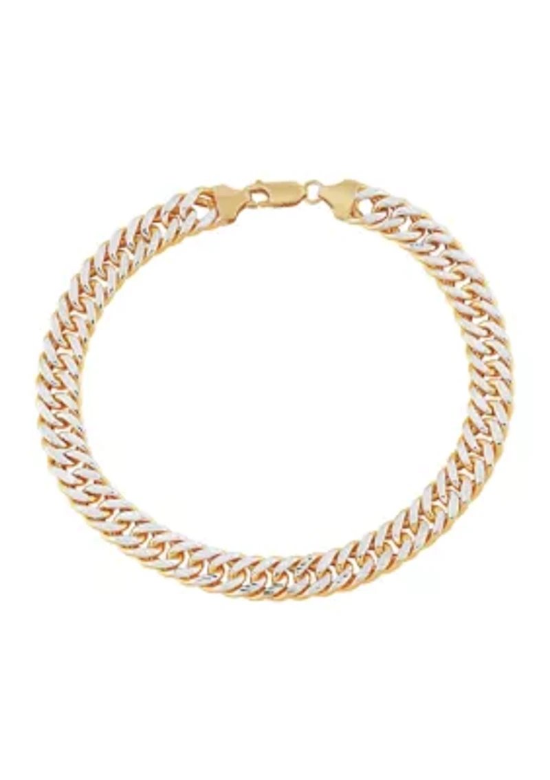 Hollow Crub Bracelet in 10K Yellow Gold