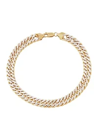 Hollow Crub Bracelet in 10K Yellow Gold