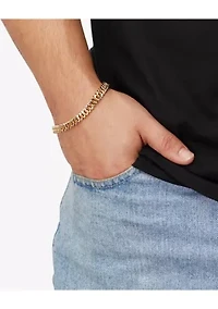 Hollow Crub Bracelet in 10K Yellow Gold