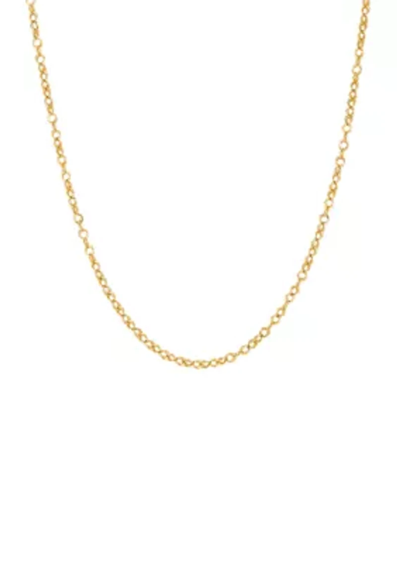 18 Inch Chain Necklace in 10K Yellow Gold