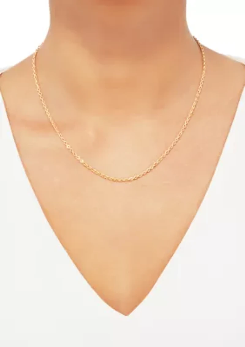 18 Inch Chain Necklace in 10K Yellow Gold