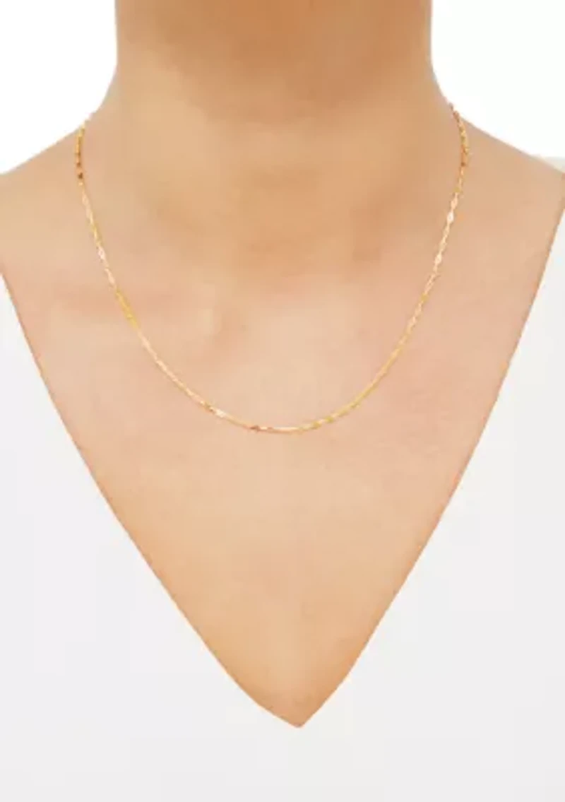 18 Inch Chain Necklace in 10K Yellow Gold 