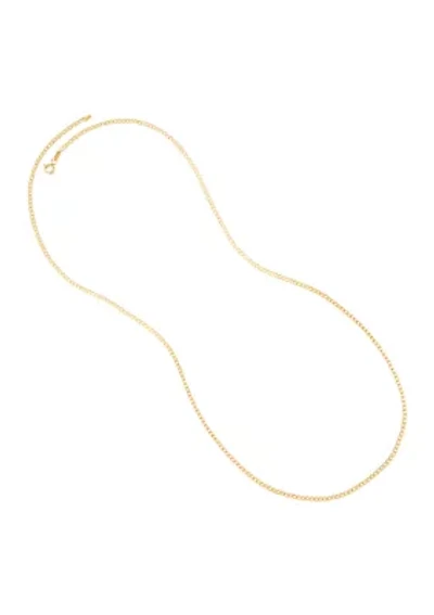 Velet Curb Chain Necklace in 10K Yellow Gold