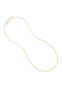 Velet Curb Chain Necklace in 10K Yellow Gold