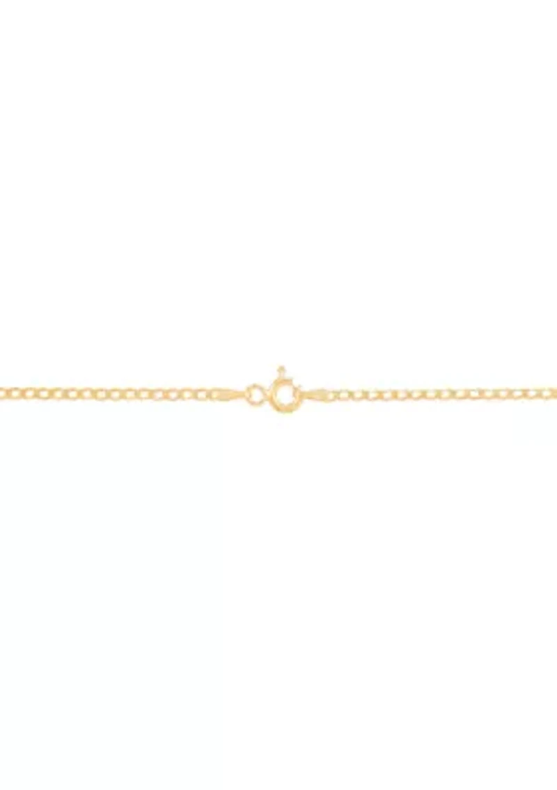 Velet Curb Chain Necklace in 10K Yellow Gold