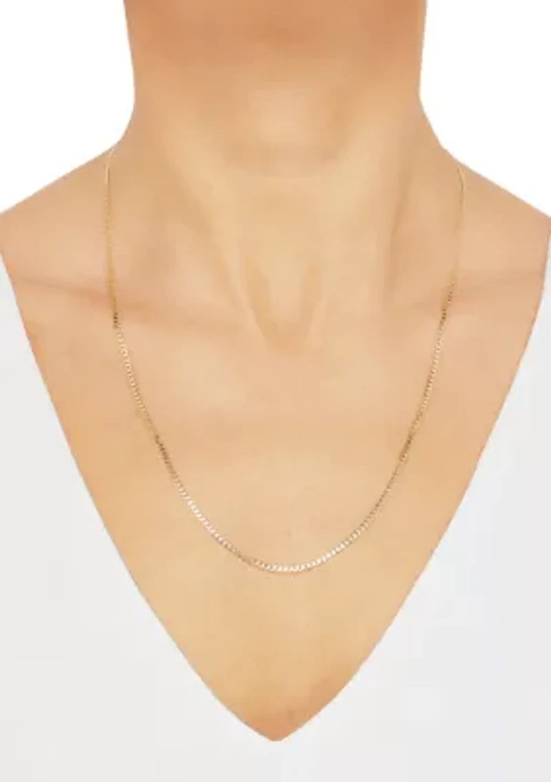 Velet Curb Chain Necklace in 10K Yellow Gold