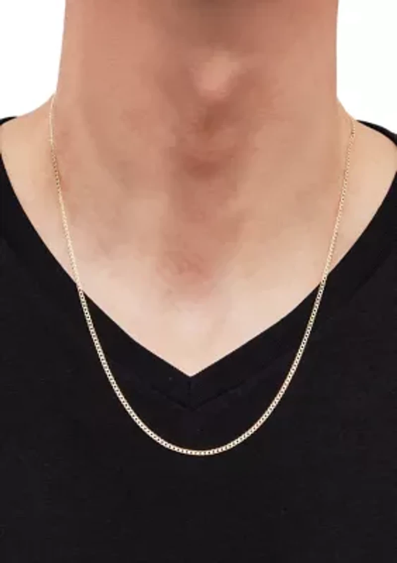 Velet Curb Chain Necklace in 10K Yellow Gold