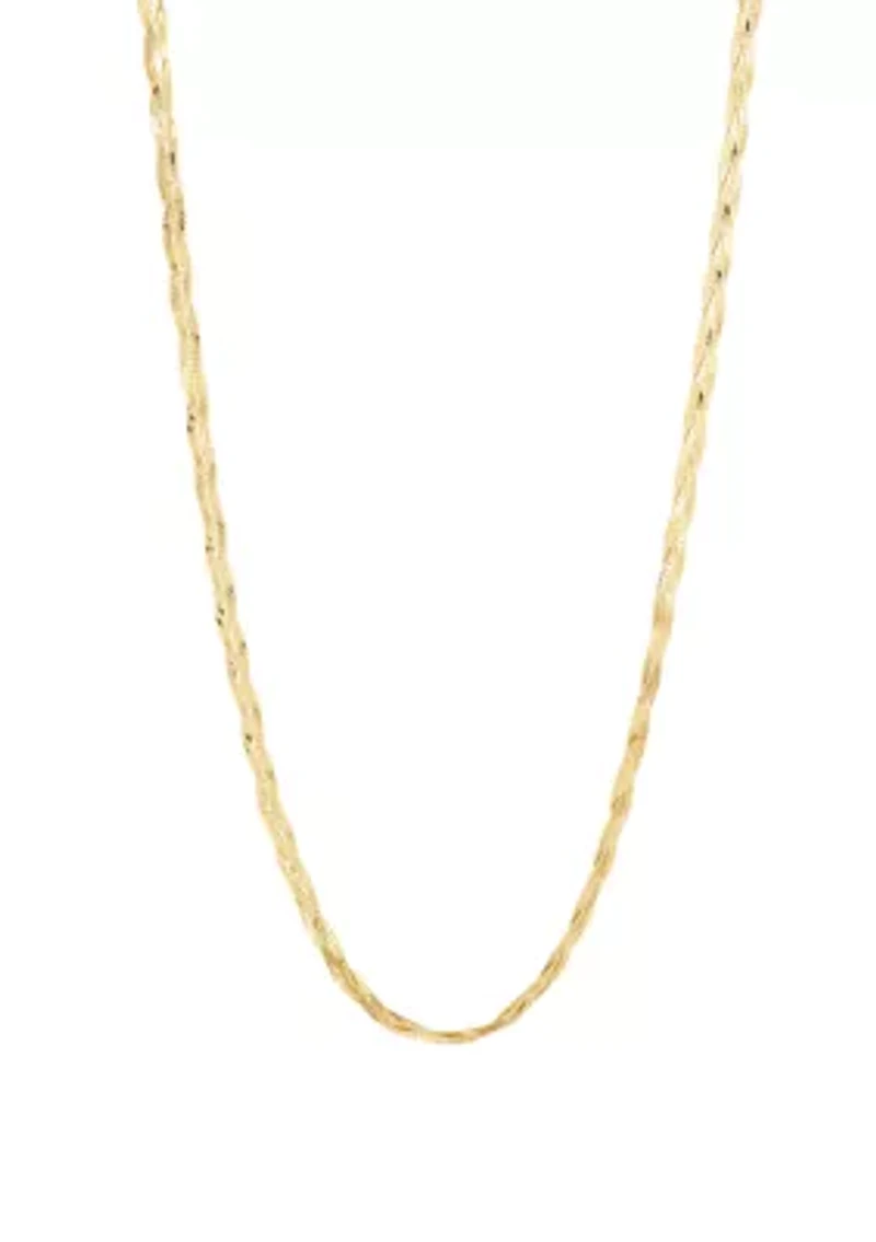 Herringbone Chain in 10K Yellow Gold