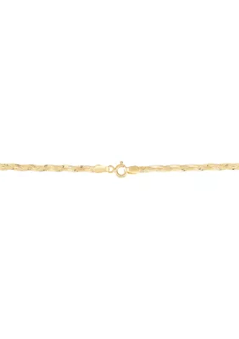 Herringbone Chain in 10K Yellow Gold