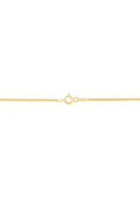 1.5 Millimeter Solid Herringbone Chain in 10K Yellow Gold