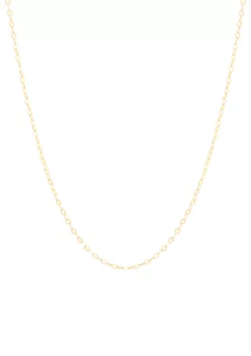 Cable Chain Necklace in 10K Yellow Gold