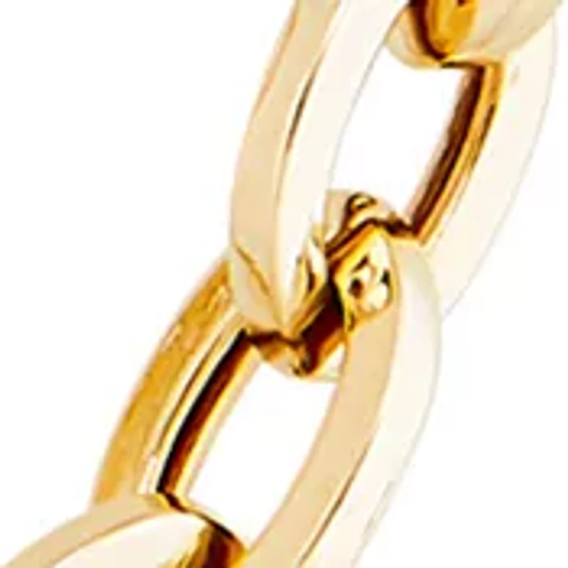 Figaro Design Chain Bracelet in 10K Yellow Gold