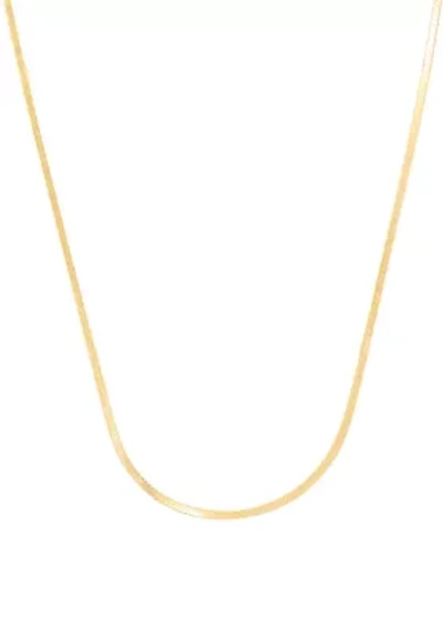 Micro Herringbone Chain in 10K Yellow Gold