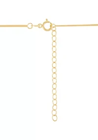 Micro Herringbone Chain in 10K Yellow Gold