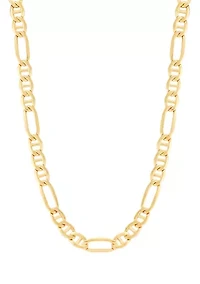 Hollow Figaro Chain in 10K Yellow Gold