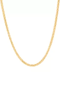 Hollow Wheat Chain in 10K Yellow Gold