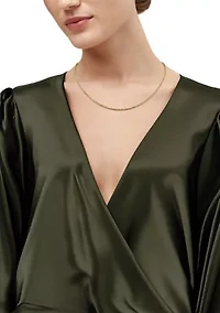 Hollow Wheat Chain in 10K Yellow Gold