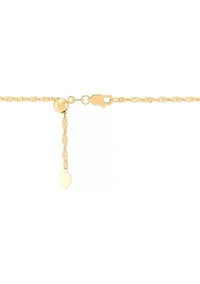 Solid Singapore Chain in 10K Yellow Gold
