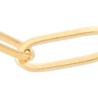 Solid Paperclip Chain in 10K Yellow Gold
