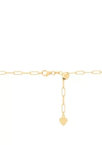 Solid Paperclip Chain in 10K Yellow Gold