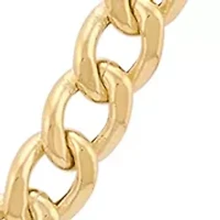 Hollow Curb Chain Necklace in 10K Yellow Gold