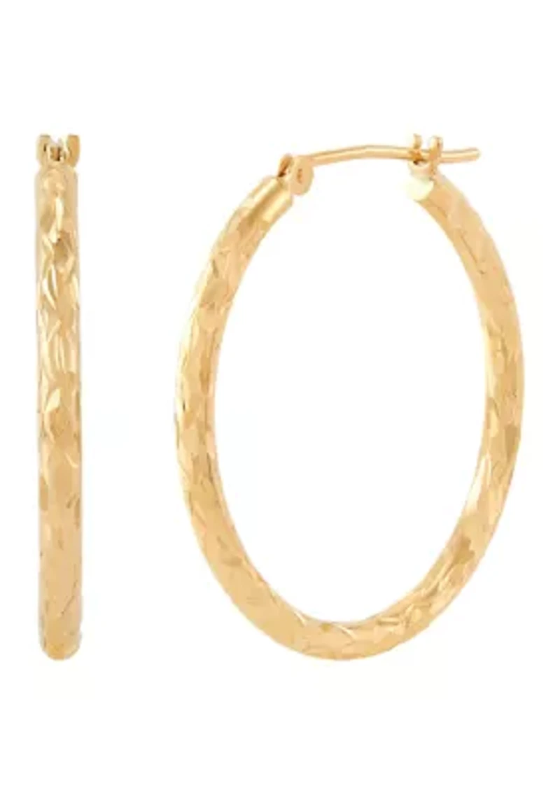 Tube Hoop Earrings in 10K Yellow Gold