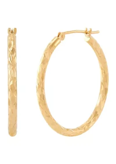 Tube Hoop Earrings in 10K Yellow Gold