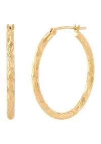 Tube Hoop Earrings in 10K Yellow Gold