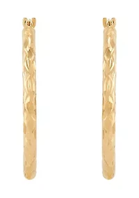 Tube Hoop Earrings in 10K Yellow Gold