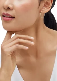 Tube Hoop Earrings in 10K Yellow Gold