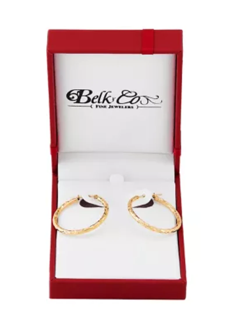 Tube Hoop Earrings in 10K Yellow Gold