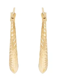 Shell Hoop Earrings in 10K Yellow Gold