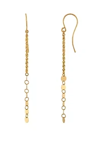 Dangle Earrings in 10k Yellow Gold