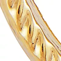 Diamond Shape Plain Hoop Earrings in 10K Yellow Gold
