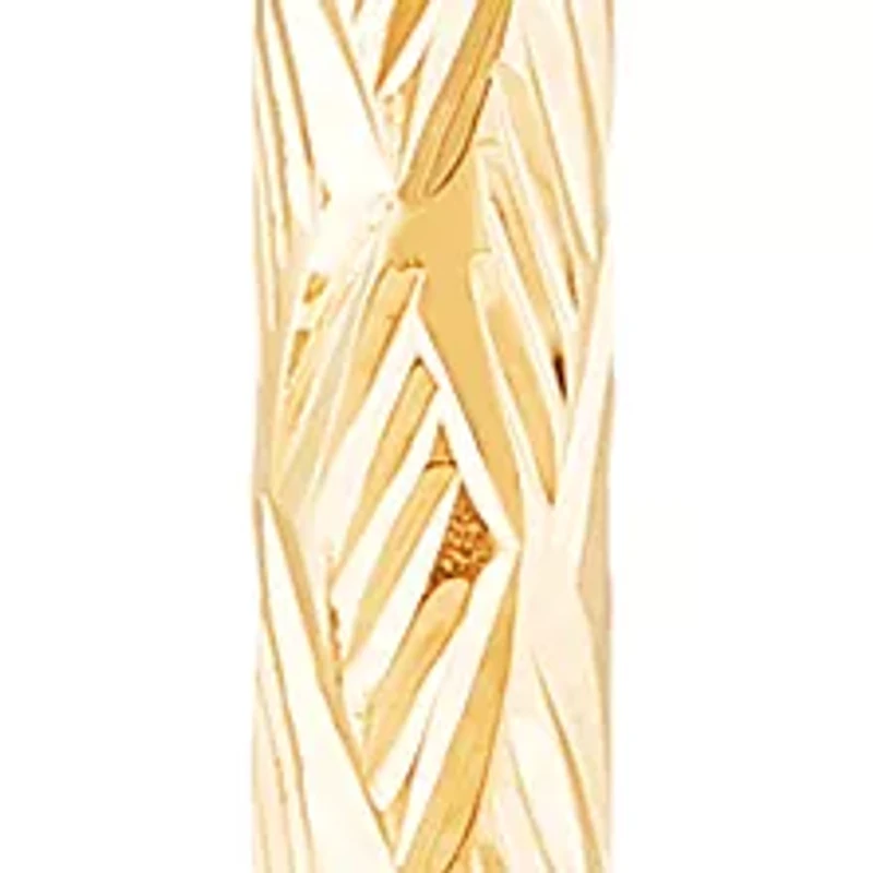 3 mm x 70 mm Tube Hoop in 10K Yellow Gold