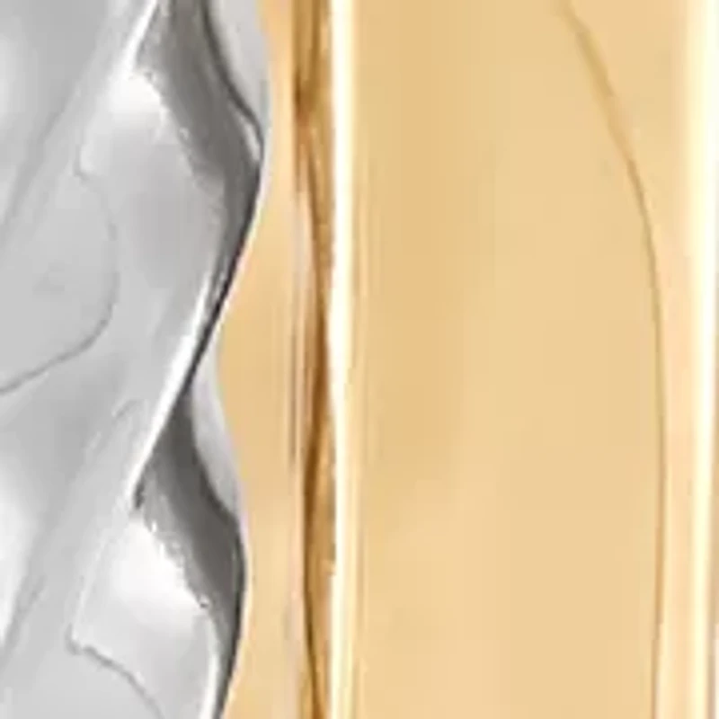 Double Round Hoop Earrings in 10K Yellow and White Gold