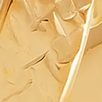 Flat Curve Oval Hoop Earrings in 10K Yellow Gold