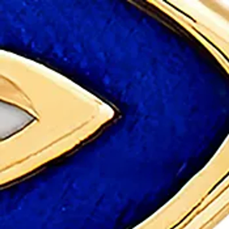 Enamel Evil Eye Stud Earrings in 10K Yellow Gold