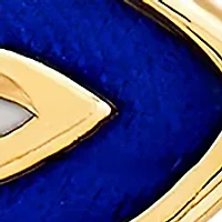 Enamel Evil Eye Stud Earrings in 10K Yellow Gold