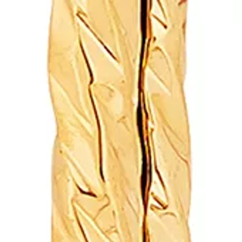 Paperclip Links Drop Earring in 10K Yellow Gold