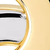 Interlock Circle Stud Earrings in 10K Two-Tone Gold