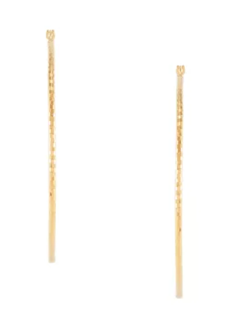 Tube Hoop Earrings in 10K Yellow Gold