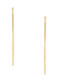 Tube Hoop Earrings in 10K Yellow Gold