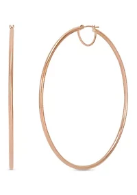 Tube Hoop Earrings 10K Rose Gold